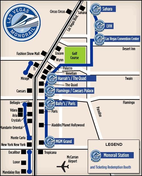 แผนที่ของลาสเวกัสระเช้า
