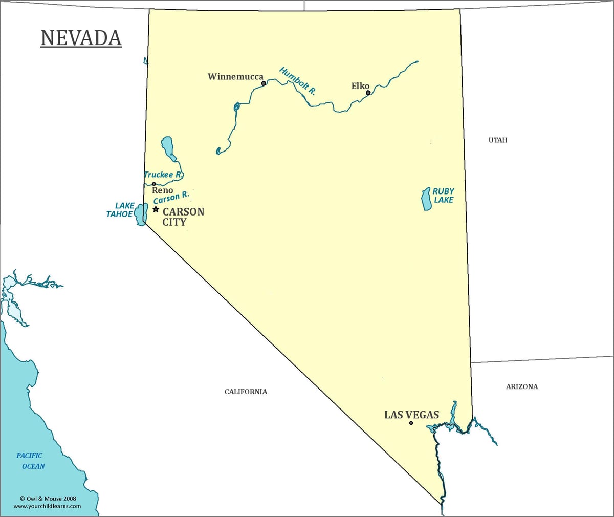 แผนที่ของลาสเวกัสเนวาด้า
