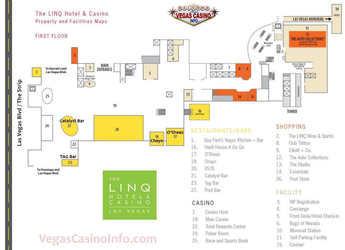แผนที่ของ Linq ลาสเวกัส